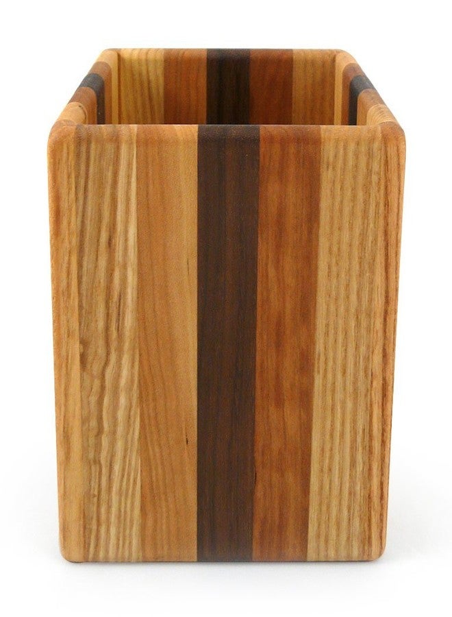 Modern Artisans American Made Mixed Wood Utensil Holder Crock, Single Size - Image 1